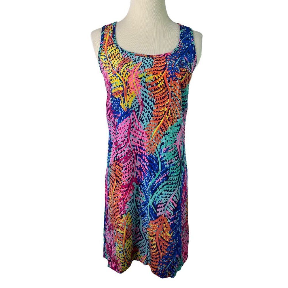Lilly Pulitzer Slip Betty Dress Silk Electric Feel Size XS Racerback Resortwear